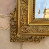 Former mirror wooden gold 130 x 85 cm