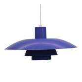 Blue Louis Poulsen PH 4/3 Pendant Lamp: 1970s Scandinavian Design