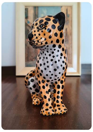Léopard en céramique