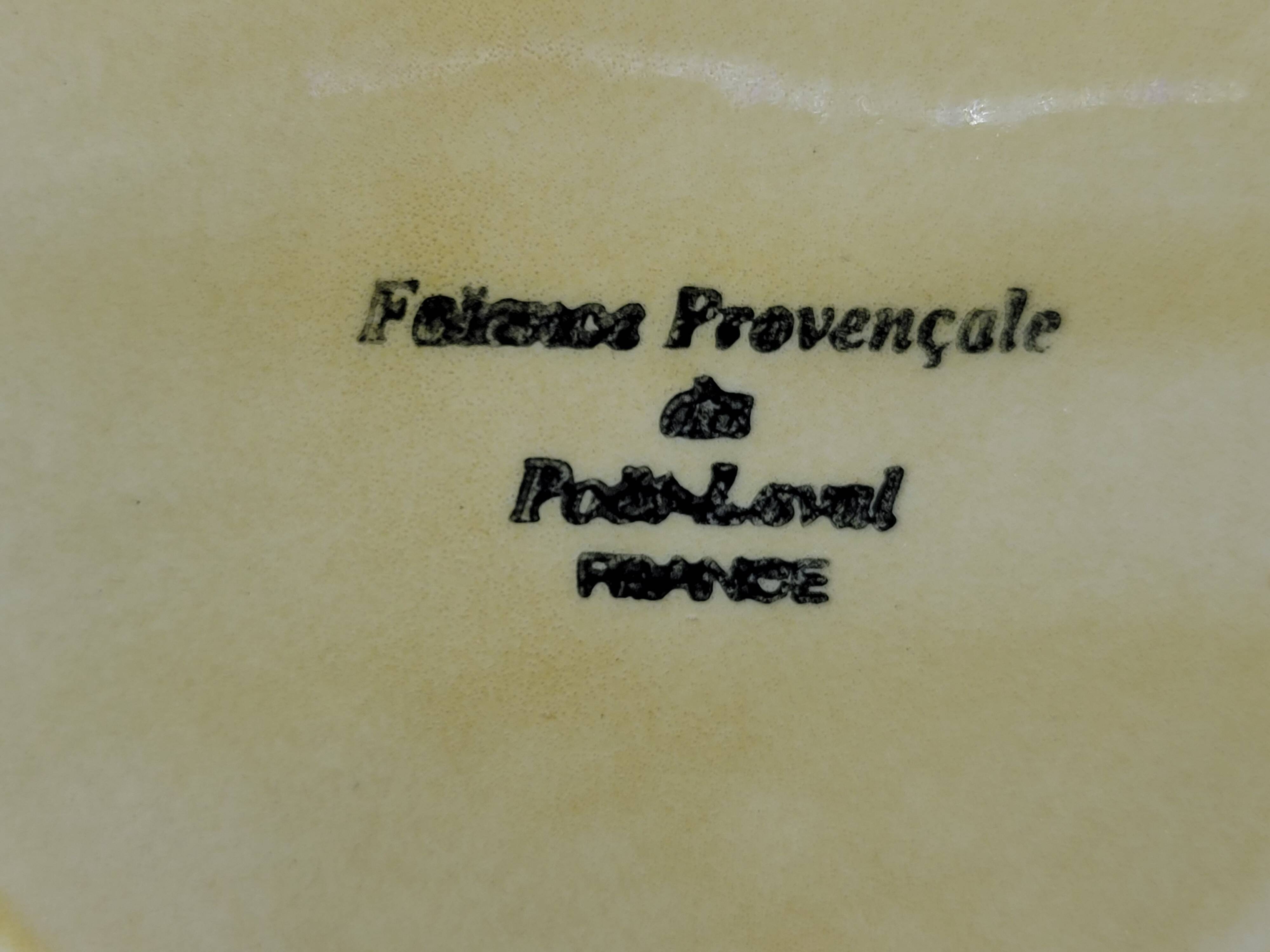 Provençal earthenware by Poet Laval France Vintage Deep Plate