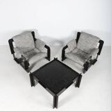 Pair of armchairs and coffee table Rover by Arne Jacobsen, 1968