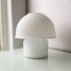Glassh-tte Limburg 80s white glass mushroom table lamp