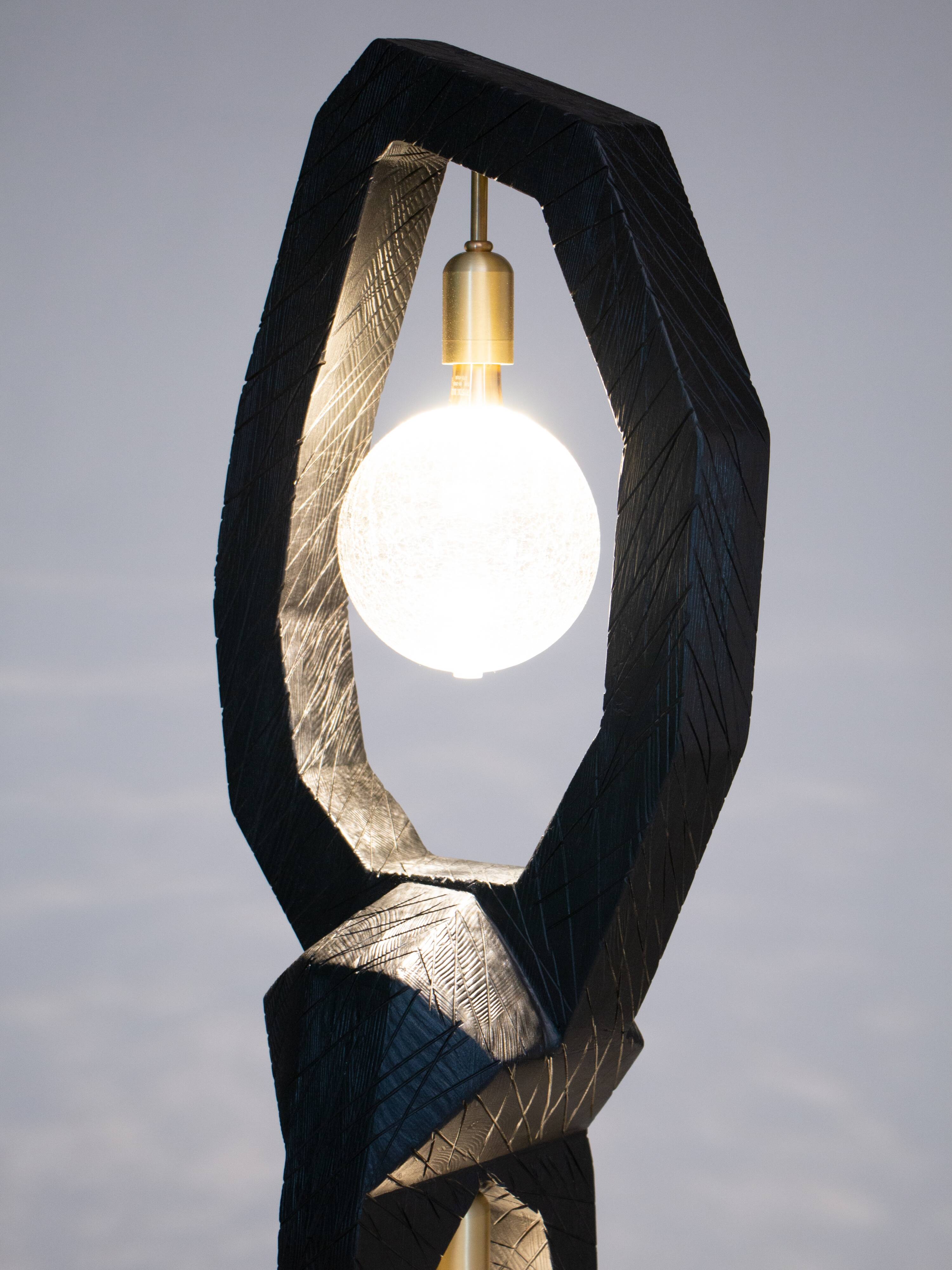Bespoke Mid-Century Modern Light Solid Wood Floor Lamp TRINITY by Flowlight
