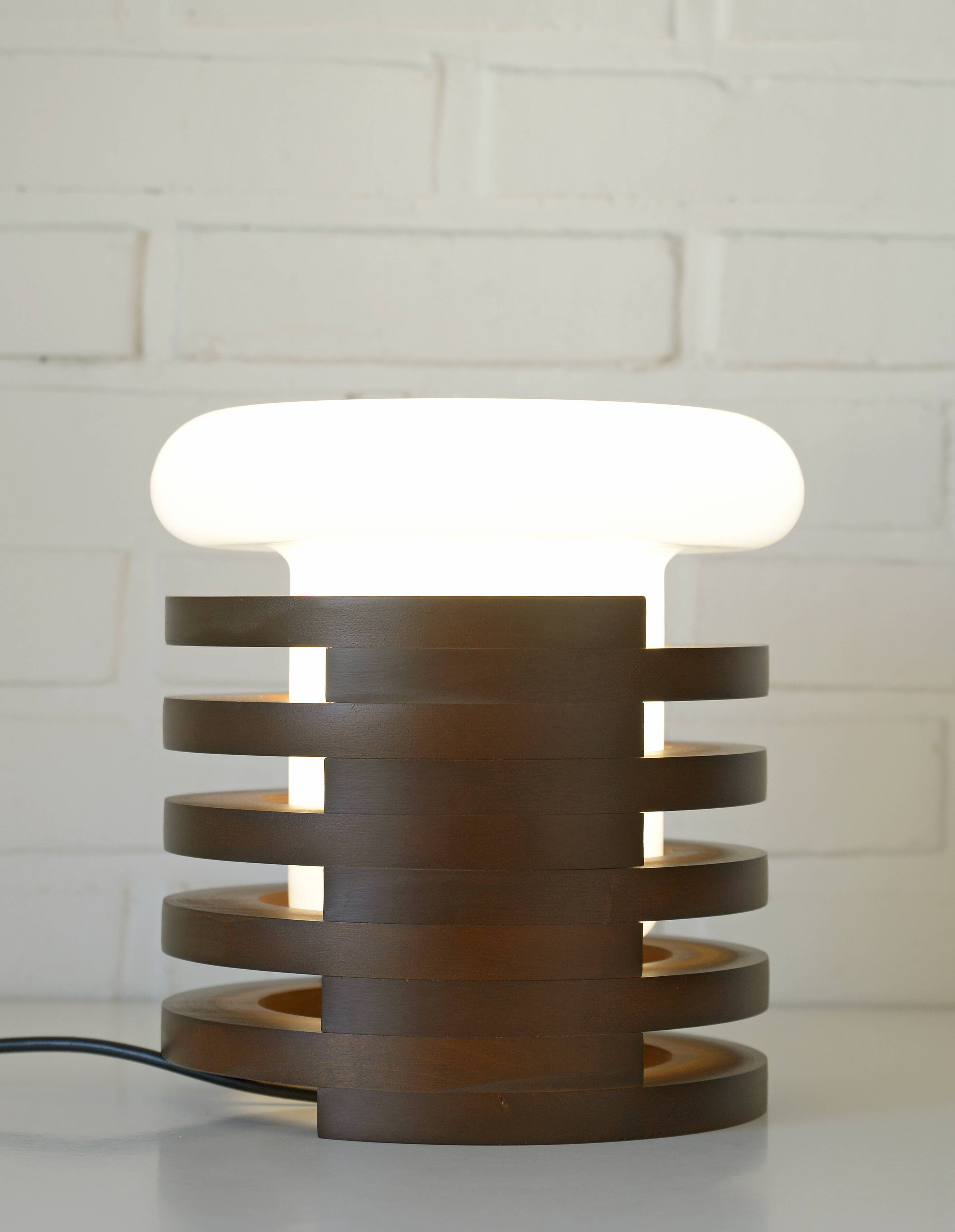 Brutalist Floor Light Mid Century Modern Vintage Mushroom Table Lamp NOS