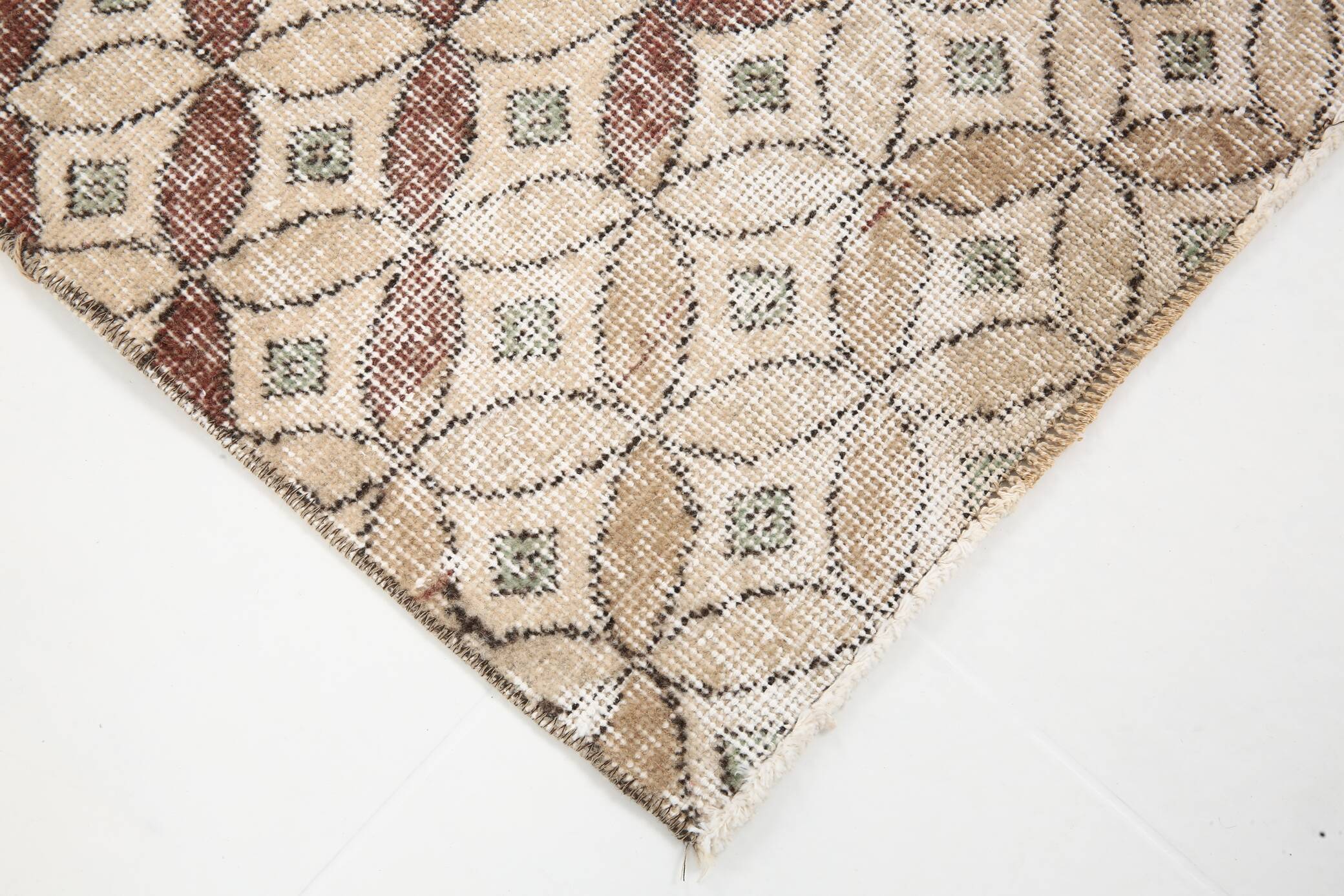 2x9 Soft Pastel Beige Turkish Runner Rug, 54x276Cm FREE SHIPPING