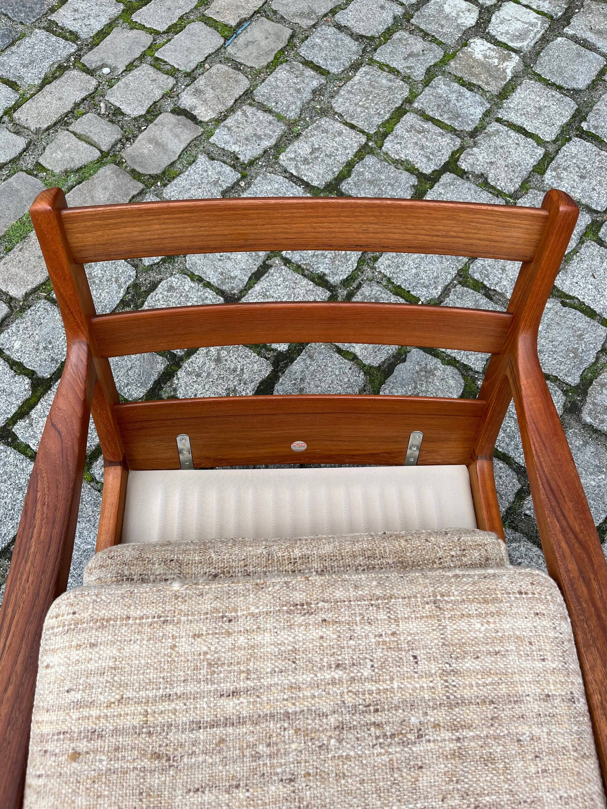 Fauteuil Senator en laine beige teck par Ole Wanscher pour Cado