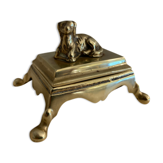 Boîte à bijoux chien en bronze