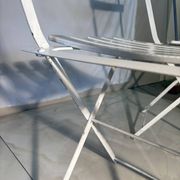 Bistro-style folding garden furniture set – table and 3 chairs