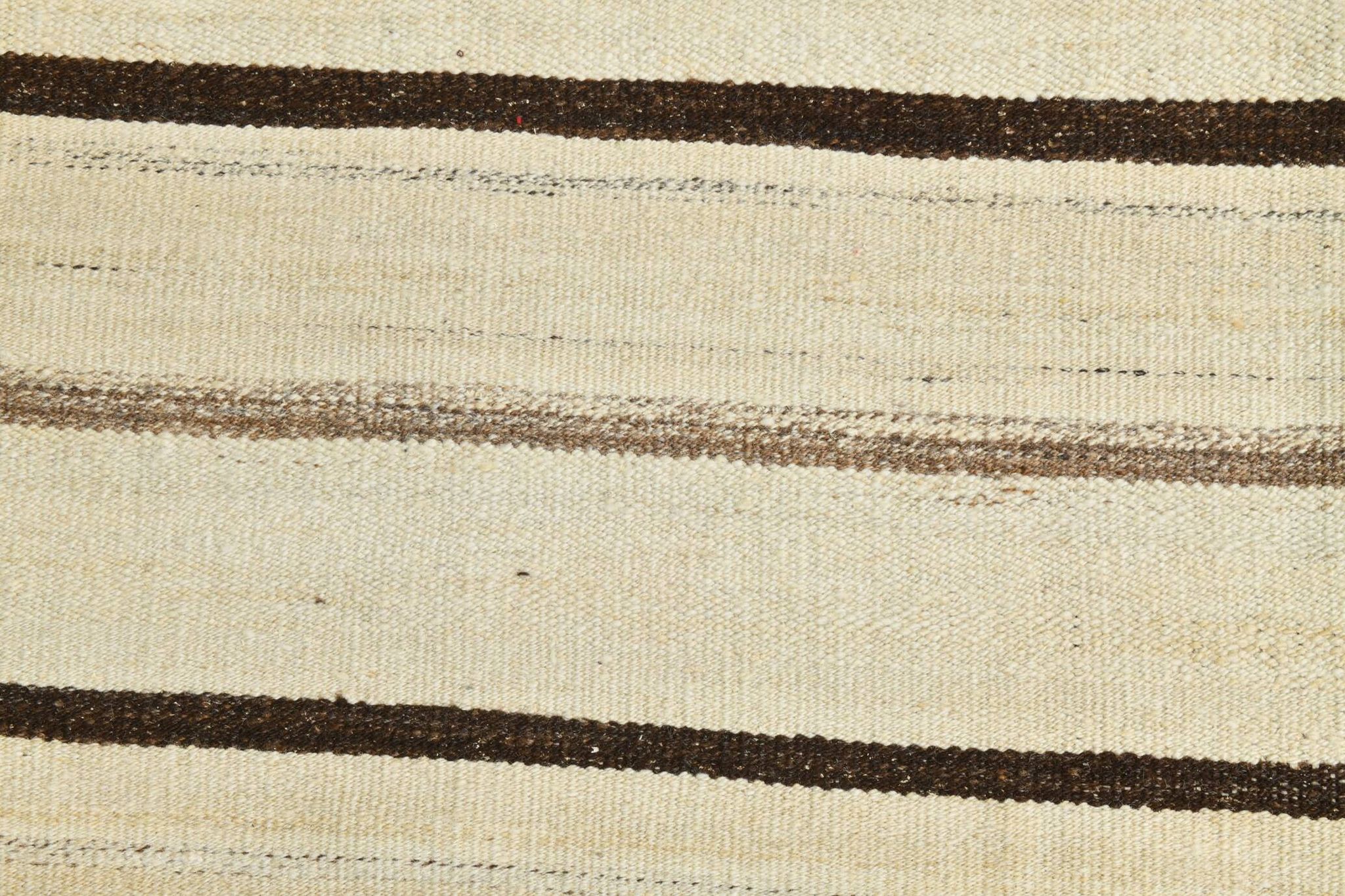 5x7 Kilim Beige & Cream Striped Kilim Rug, 161x211Cm
