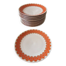 11 orange plates 1970