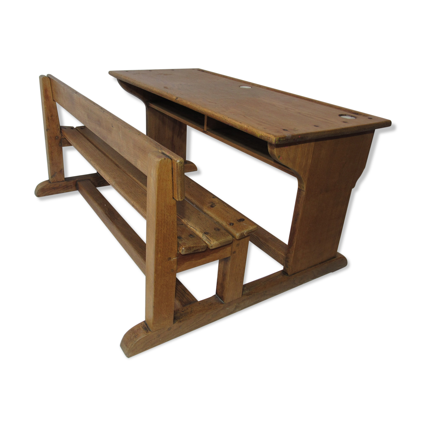Light oak school desk