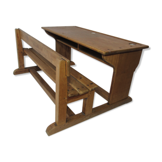 Light oak school desk