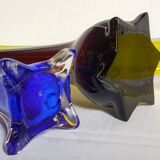 Trio de soliflores en verre étiré anciens