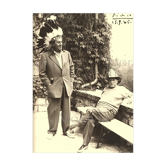 Photography, "René Char and Pablo Picasso", 1965 / Sepia / 13 x 18 cm