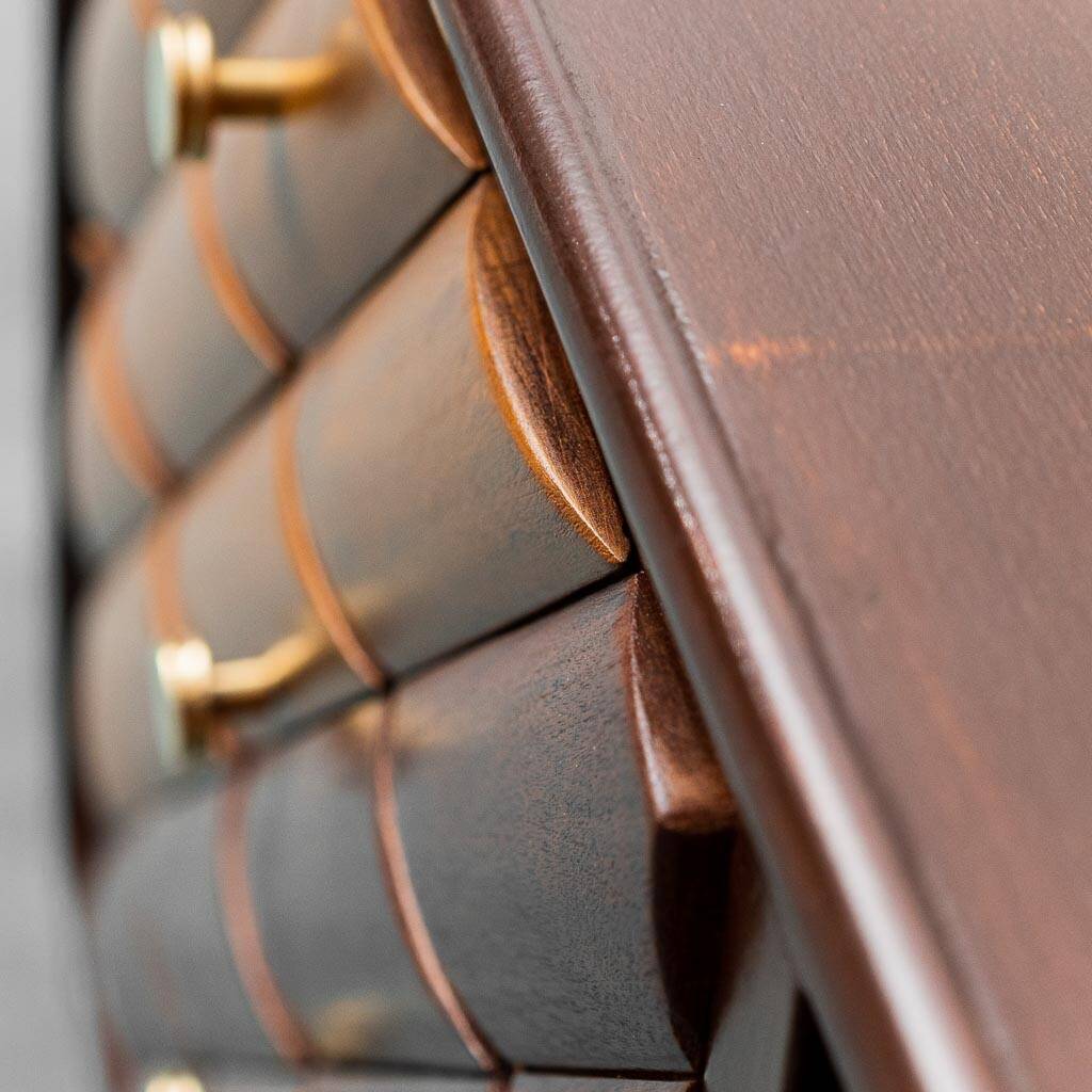 SIDEBOARD VINTAGE IN LEGNO CON DETTAGLI IN OTTONE ANNI ’60 MODERNARIATO