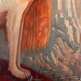 Tableau HST "Allégorie" Symbolisme Surréaliste signée 1992