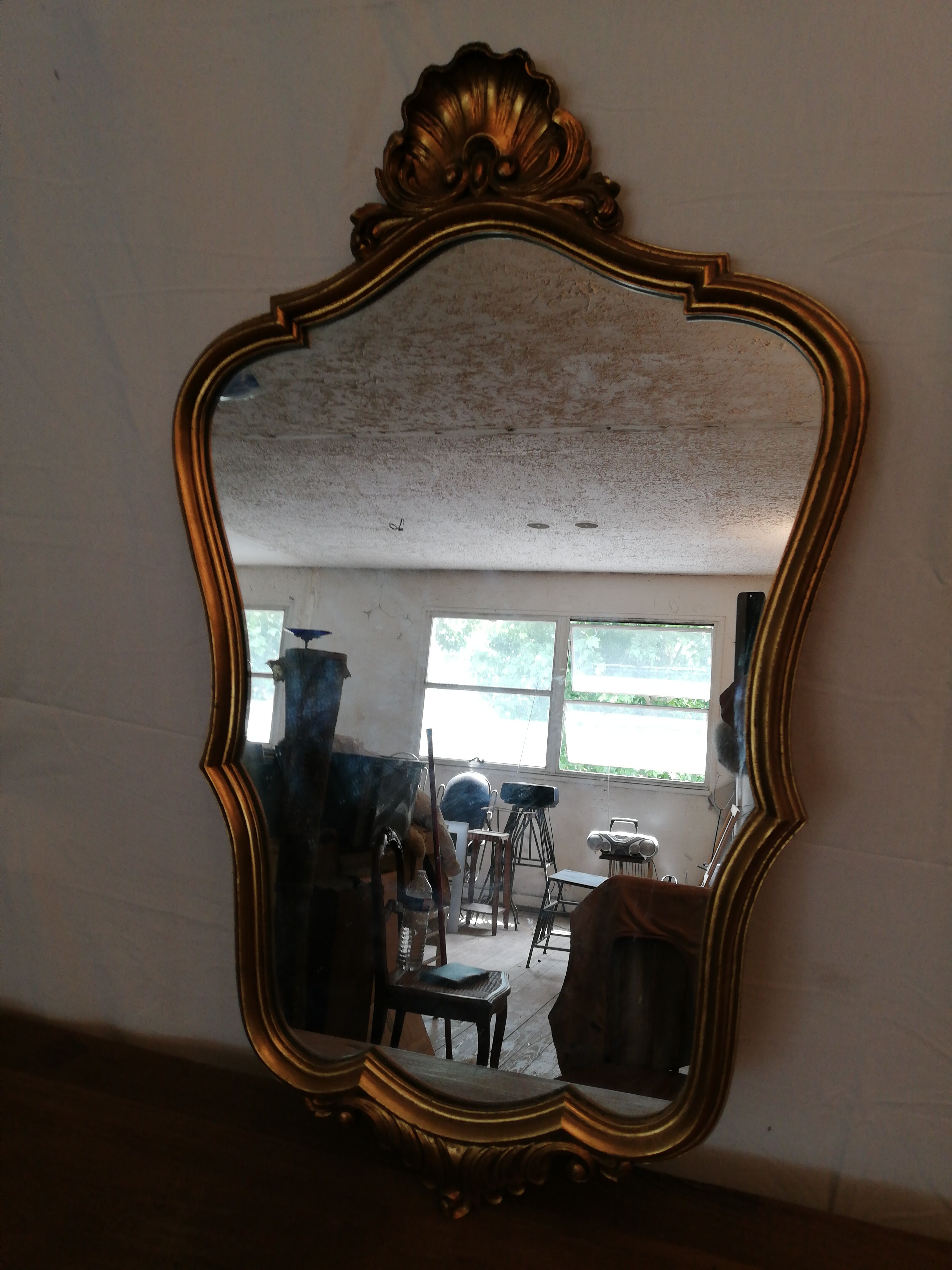 Miroir doré de style Louis XV 55x89cm
