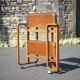 Vintage serving trolley, folding trolley, thermoformed wooden serving trolley