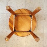 Table basse ronde en pin mobilier Alpin