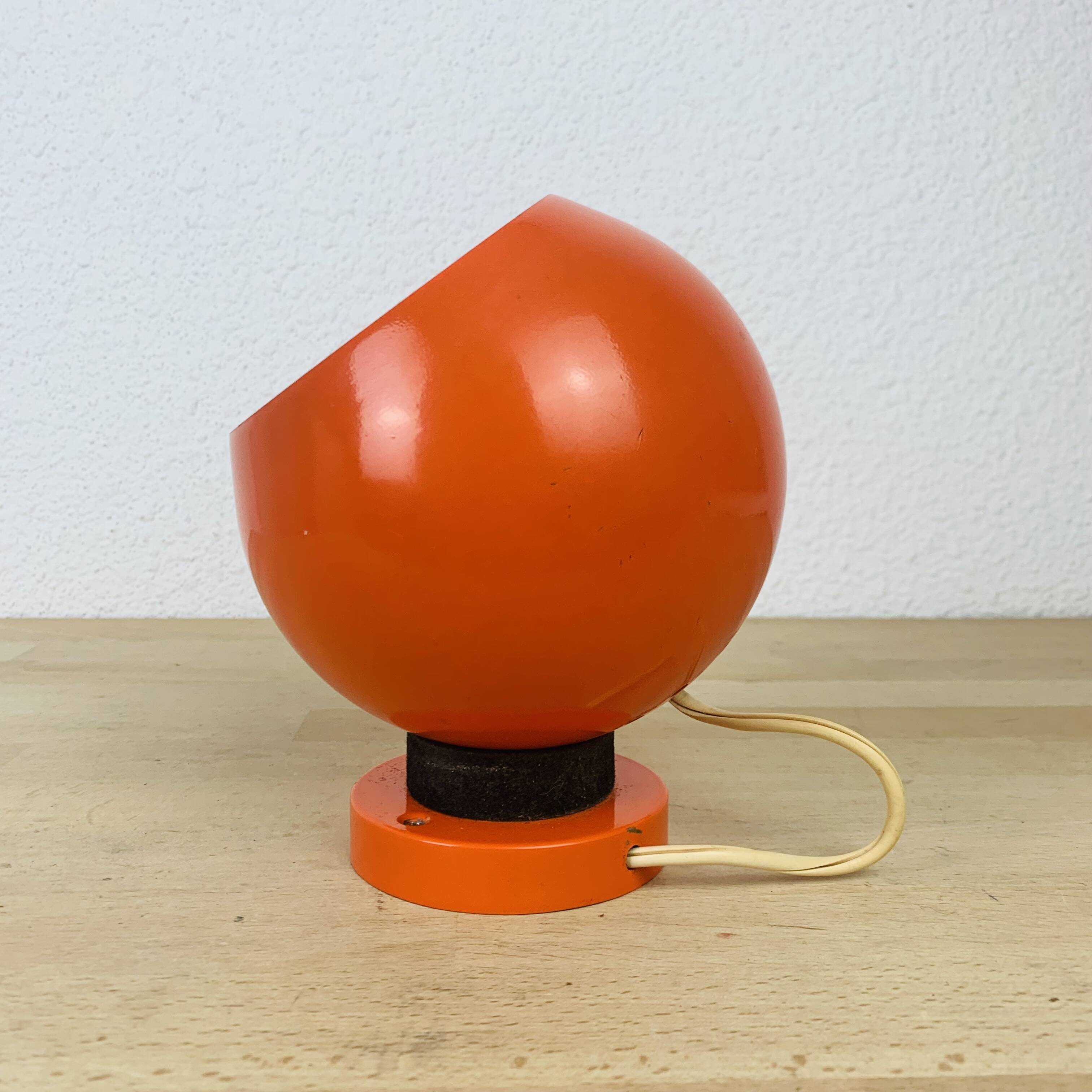 Eyeball space age orange 70's wall light