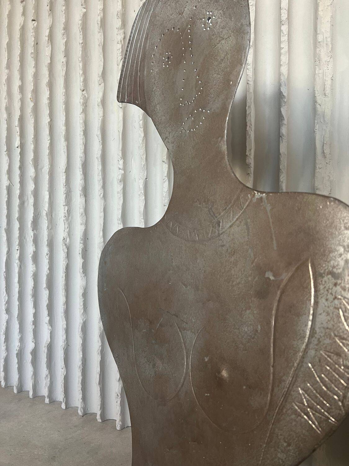 Large metal sculpture made by Italian artist Antonio Misuraca
