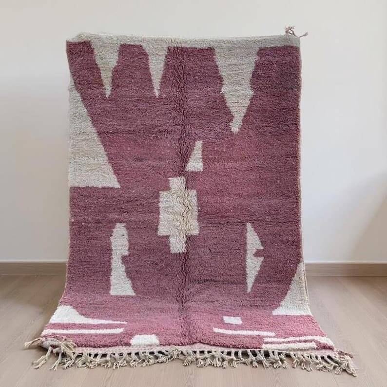 Traditional handwoven beni ourain rug size 140 x 260 cm