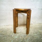 Brutalist pine stool