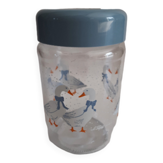 Glass jar "The Perfect" geese pattern