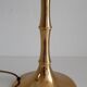 Brass bamboo table lamp by Ingo Maurer with velvet lampshade, 1960