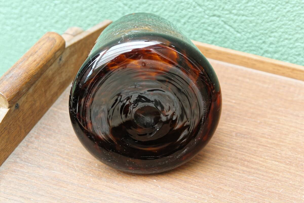 Murano blown glass spotted vase