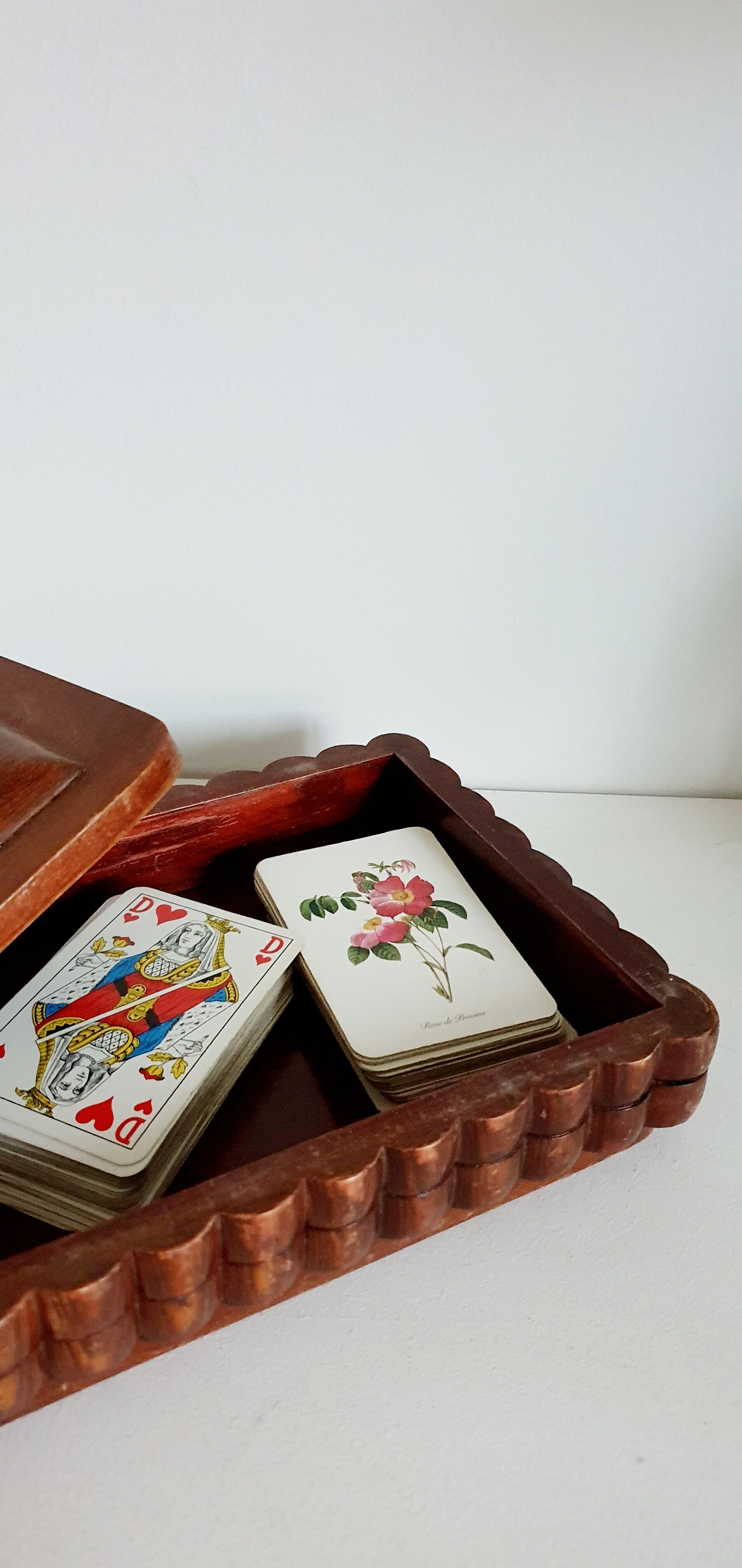 Wooden box with lid