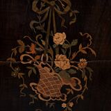 Showcase in precious wood marquetry, Louis XV Transition style.