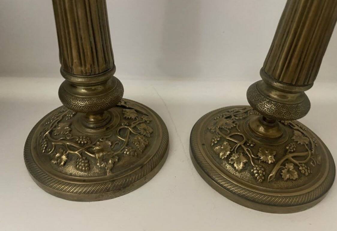 Pair of brass candlesticks