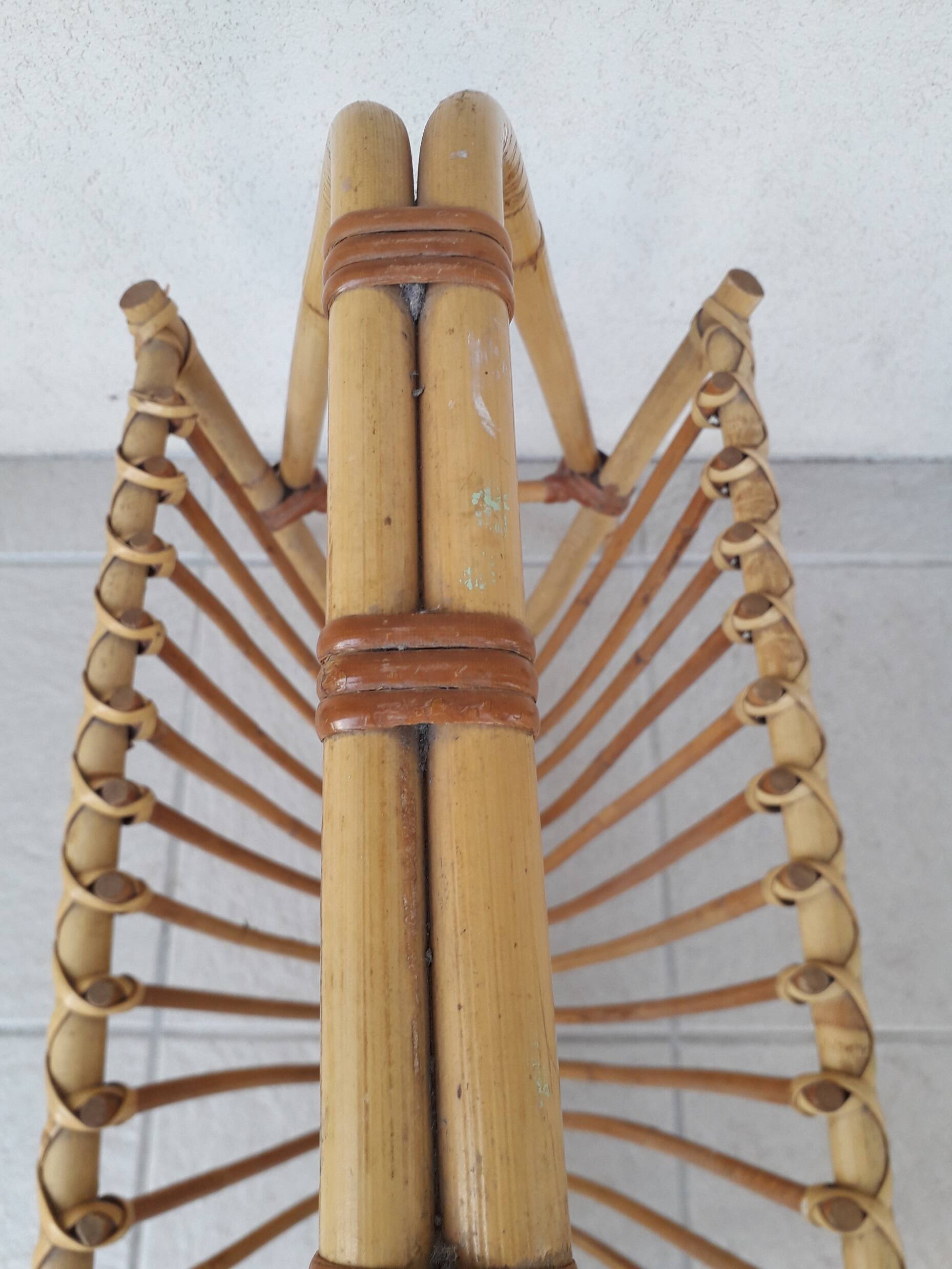 Rattan magazine rack