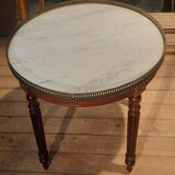 Coffee table with a marble top, known as "bouillotte".