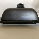 1960 Vallauris enameled earthenware butter dish