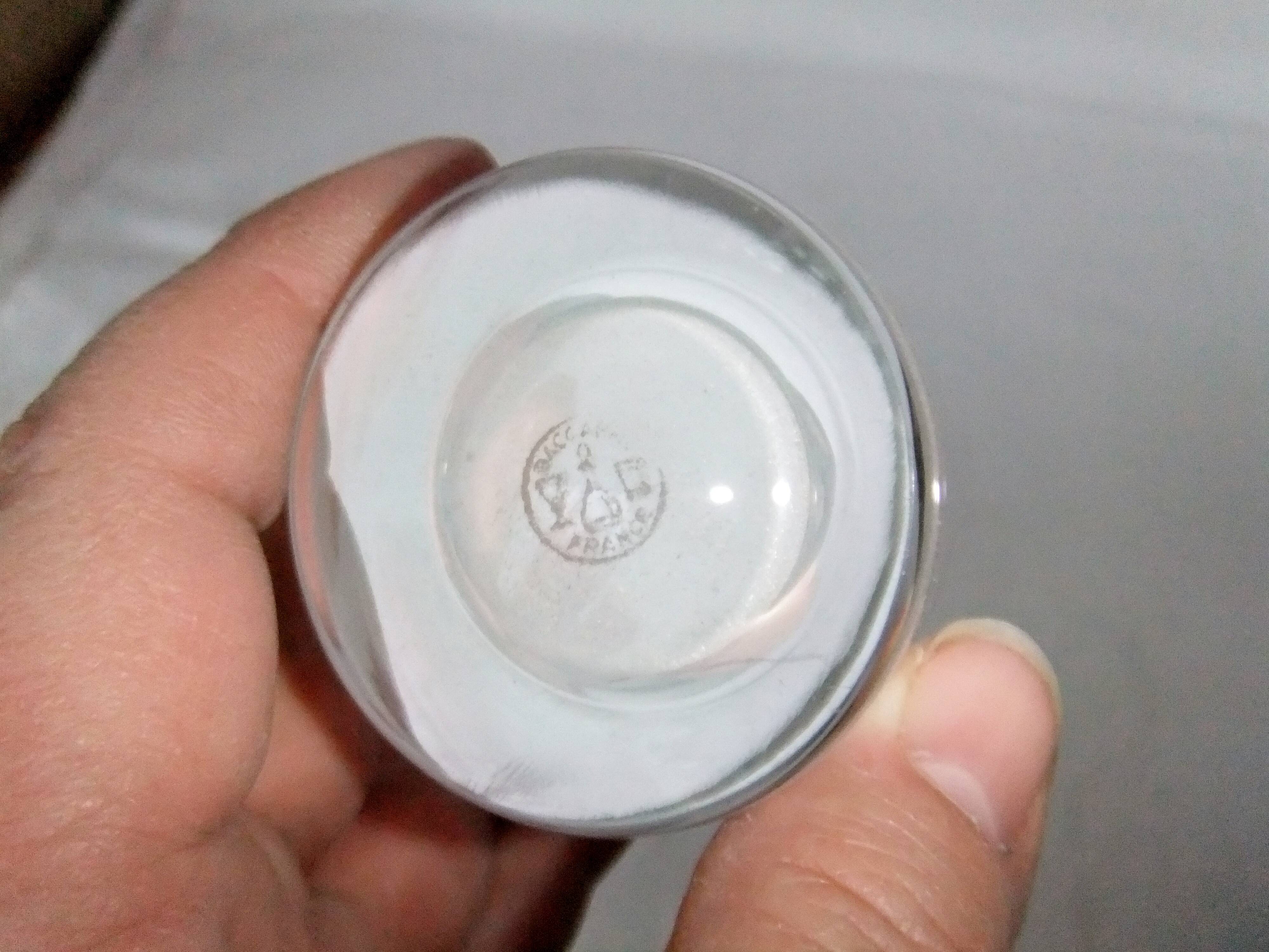 Crystal vase Baccarat roll tube engraved