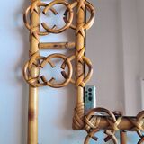Vintage bamboo mirror
