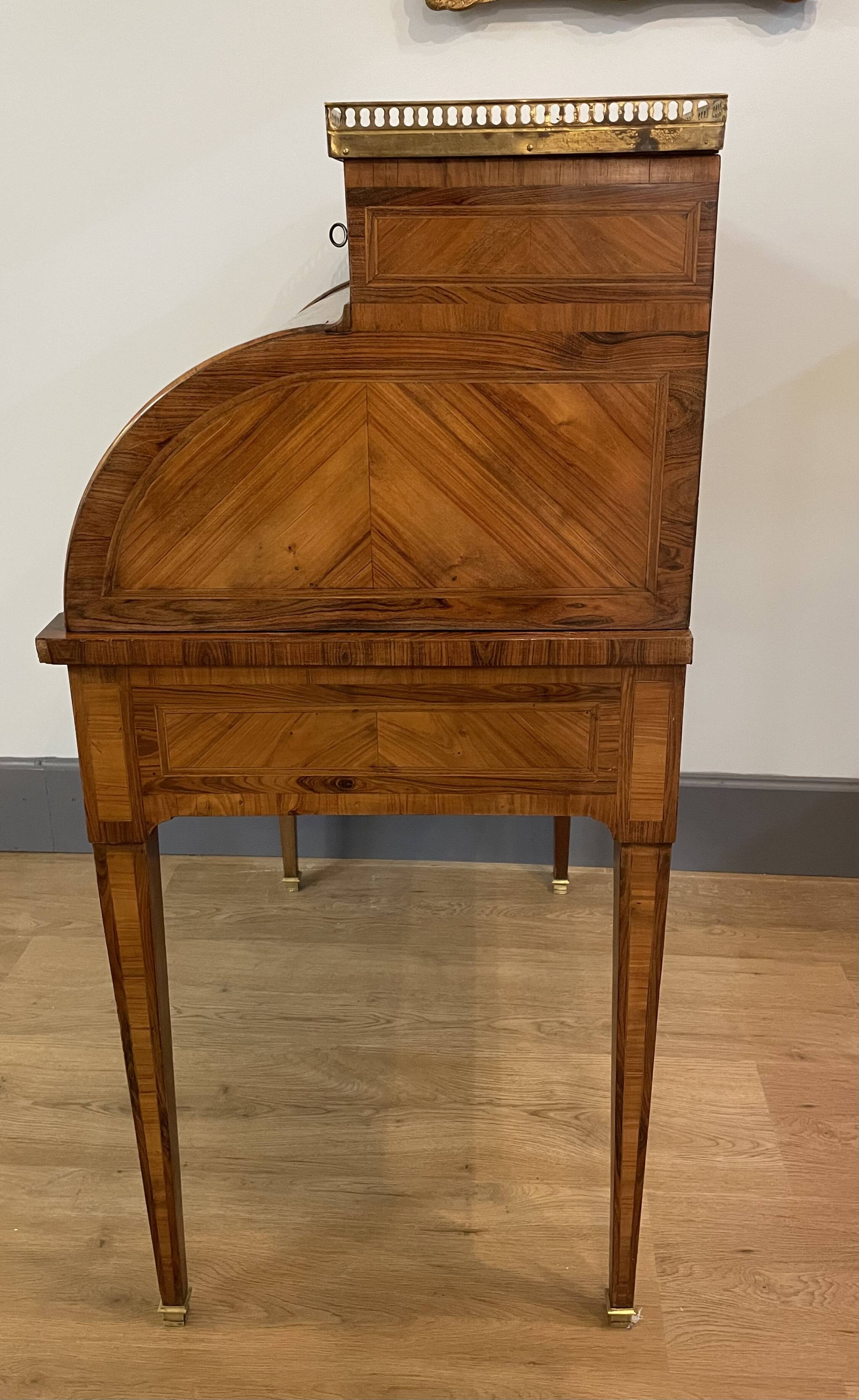 Louis XVI style cylinder desk from the 18th century