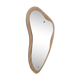 Mirror teak Scandinavian free form 59 x 35 cm