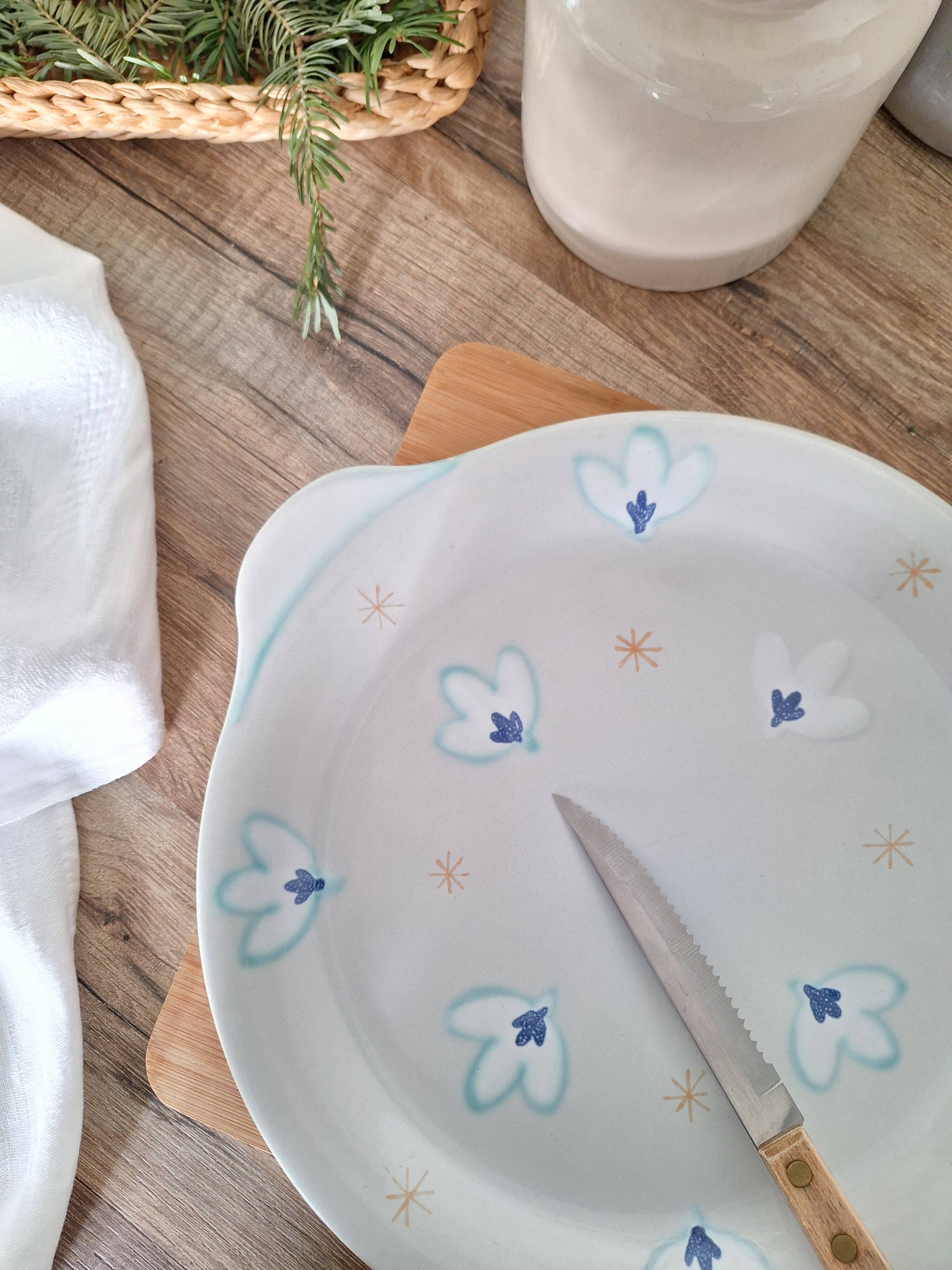 Blue pie dish Belgian manufacture Boch