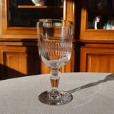 Set of 4 stemmed glasses with chiseled decoration