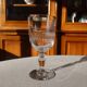 Set of 4 stemmed glasses with chiseled decoration