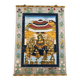Large Persian painting on silk - large decorative hanging - scene of