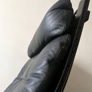 Scandinavian black leather armchair Siesta by Ingmar Relling, design 1970.