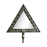 Triangular moroccan berber mirror in wood and metal