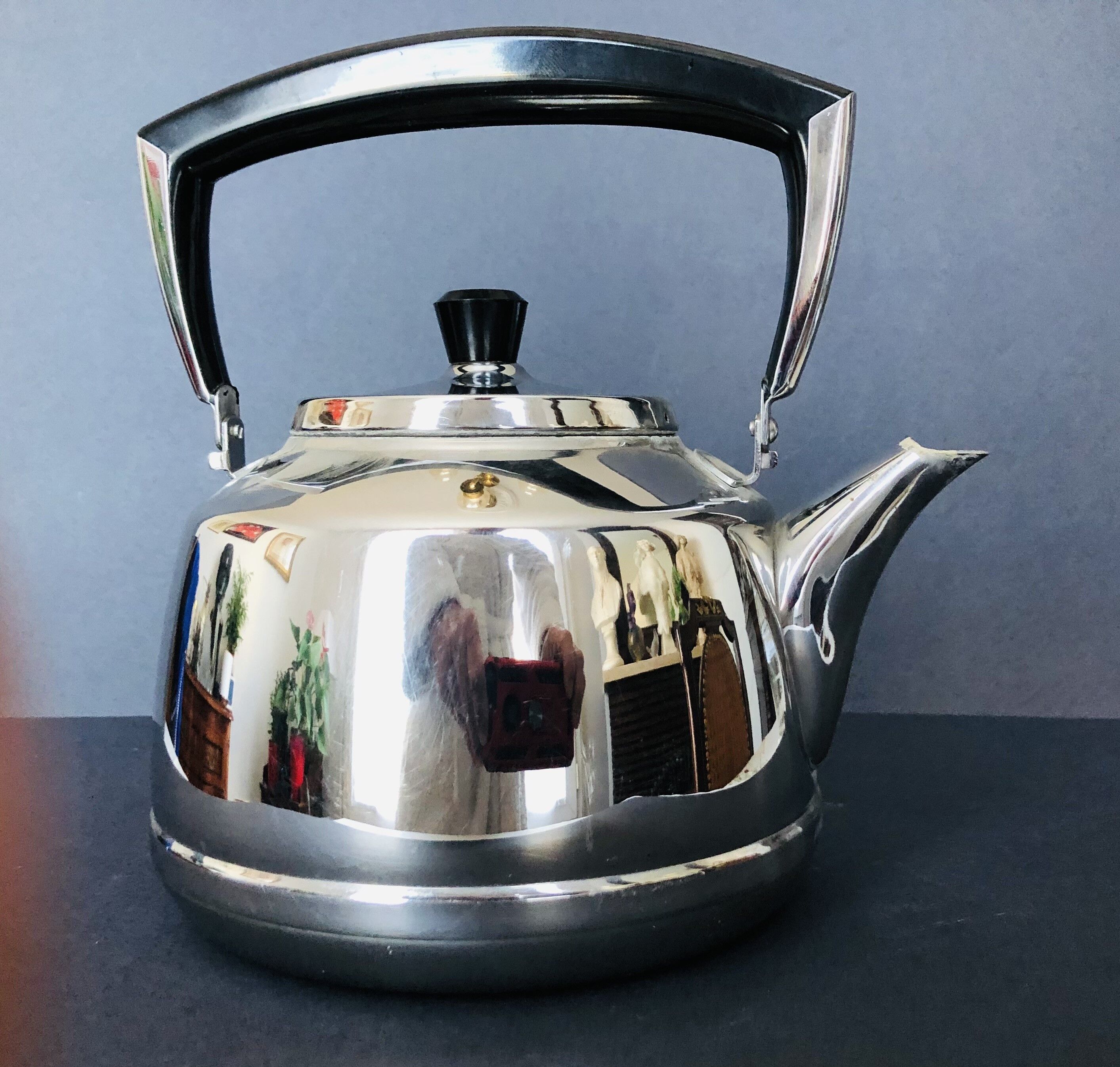 Vintage stainless steel kettle