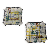 Pair of abstract ceramic ashtrays from the 1960s.