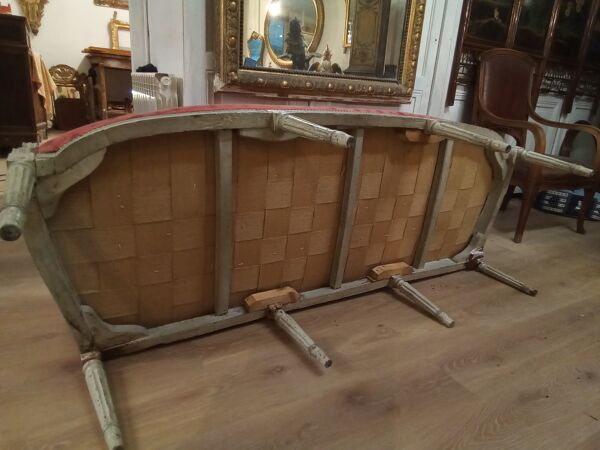 Canapé banquette d'époque Louis XVI