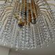 Vintage brass chandelier with crystal tassels cascade